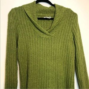 Alberto Makali Ribbed Lime Green Sweater Large